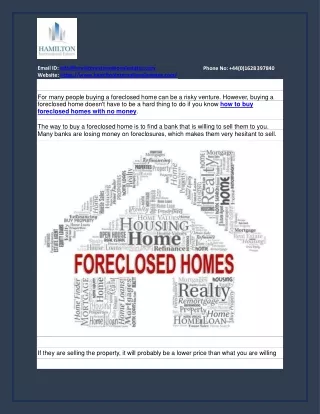 How to buy a foreclosed home