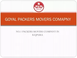 INDIA'S BEST PACKERS MOVERS COMPANY IN RAJPURA