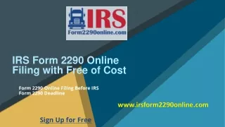 IRS Form 2290 Online | 2290 Form 2020 2021 | Efile 2290 | Form 2290 2020 2021