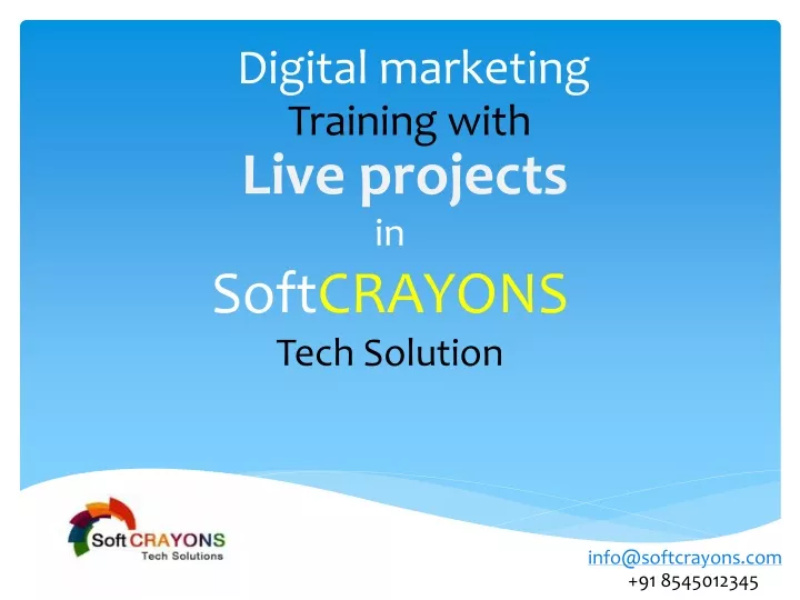 digital marketing training with live projects