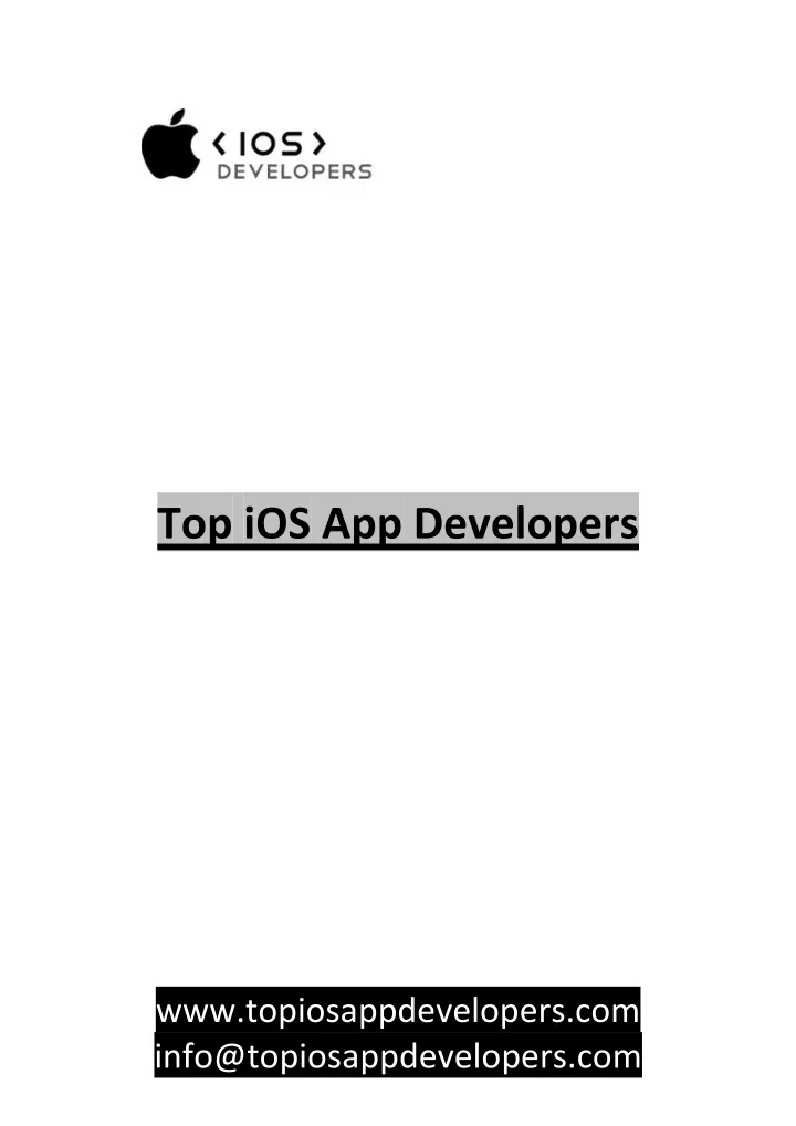 top ios app developers