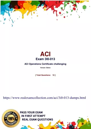 2020 Download Updated ACI 3I0-013 Dumps - 3I0-013 Exam Study Material