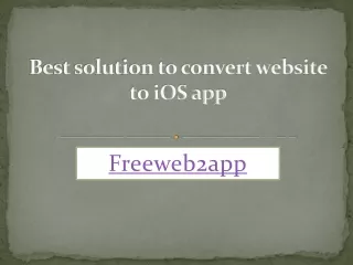 Best solution to convert website to iOS app