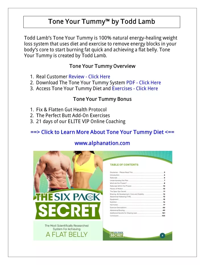 tone your tummy by todd lamb