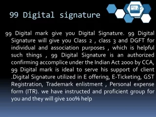Digital Signature cirtificate