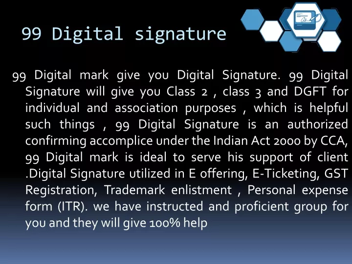 99 digital signature