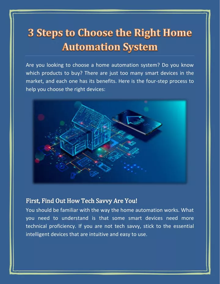 are you looking to choose a home automation