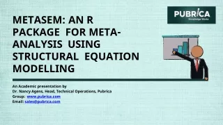 Metasem: An R Package For Meta-Analysis Using Structural Equation Modelling: Pubrica.com