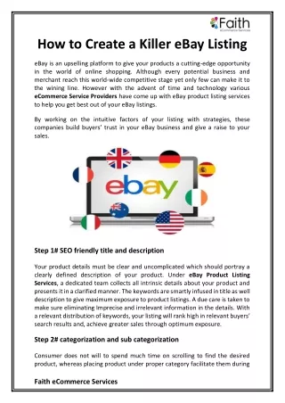 How to Create a Killer eBay Listing