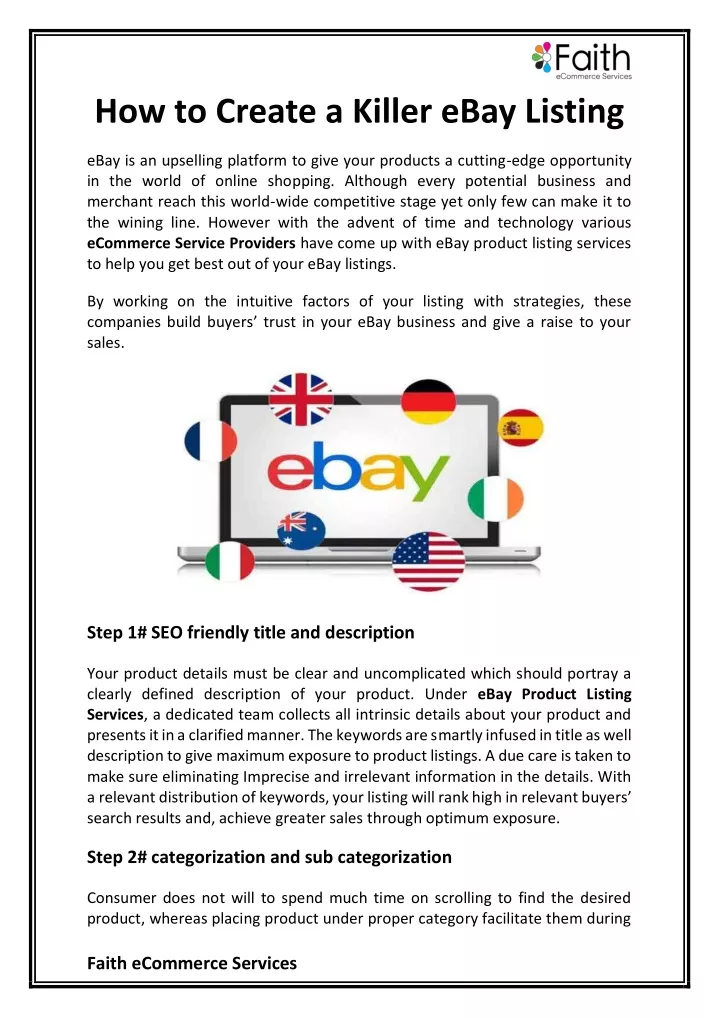 how to create a killer ebay listing