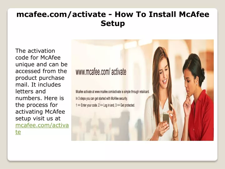 mcafee com activate how to install mcafee setup