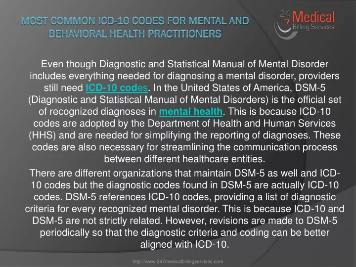 Ppt Most Common Icd Codes For Mental And Behavioral Health Practitioners Powerpoint