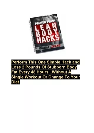 Lean Body Hacks - A Few Notes About Exercise And Fitness.