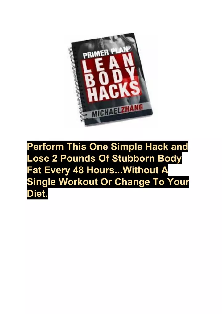 perform this one simple hack and lose 2 pounds