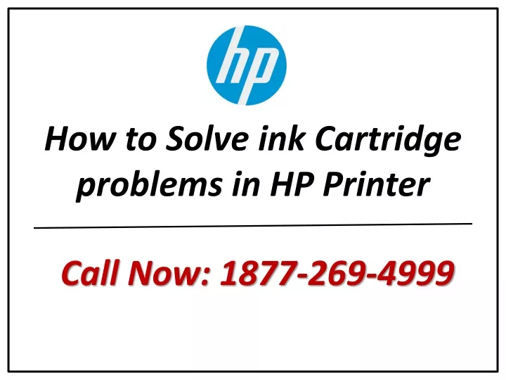 how to solve ink cartridge problems in hp printer