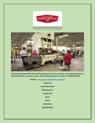 Sheet Metal CNC Laser Cutting Services - classic-sheet-metal.com