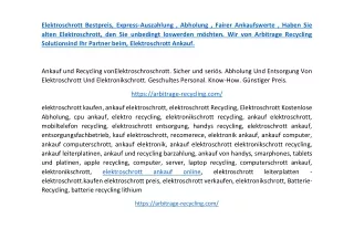 elektroschrott bestpreis express auszahlung