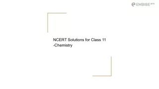 NCERT solutions for class 11 chemistry