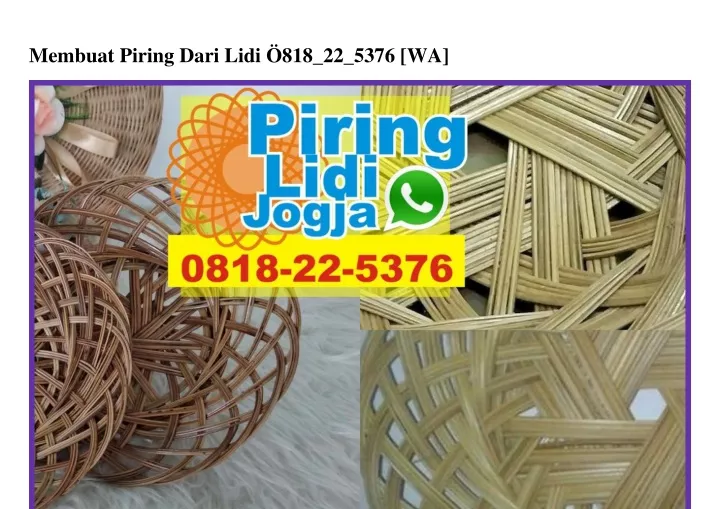 membuat piring dari lidi 818 22 5376 wa