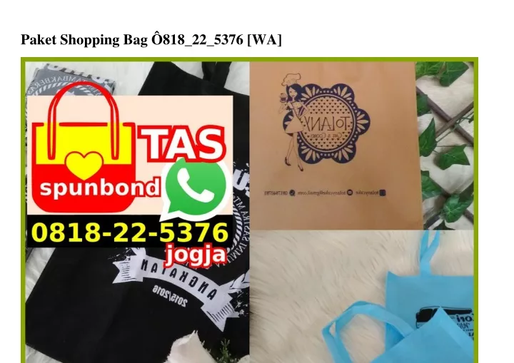 paket shopping bag 818 22 5376 wa