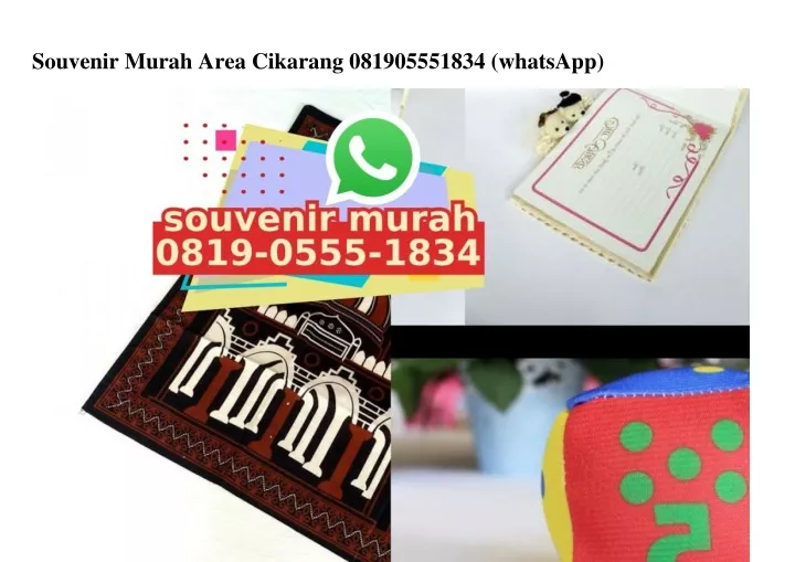 souvenir murah area cikarang 081905551834 whatsapp