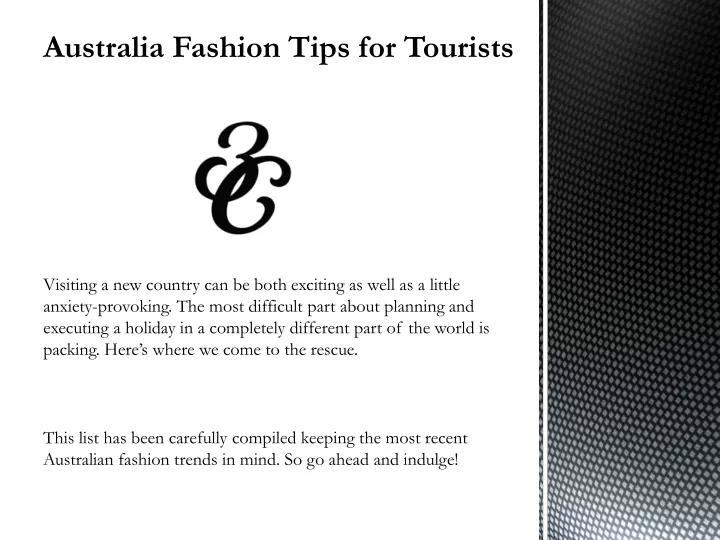 australia fashion tips for tourists