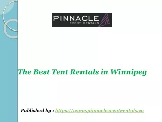The Best Tent Rentals in Winnipeg