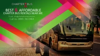 Best & Affordable Charter Bus Rentals Near Me