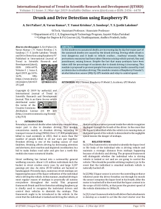 Drunk and Drive Detection using Raspberry Pi