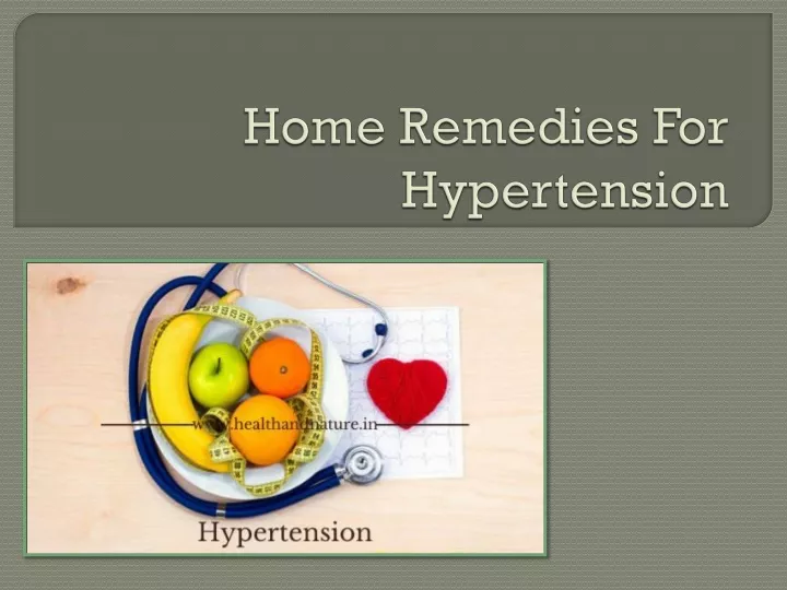 home remedies for hypertension
