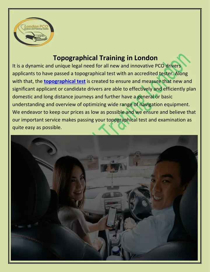 topographical training in london it is a dynamic