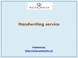 Handwriting service