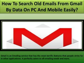 How To Search Old Emails From Gmail By Data On PC And Mobile Easily