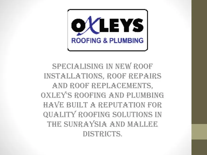 specialising in new roof installations roof