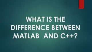 what is the difference between matlab and c