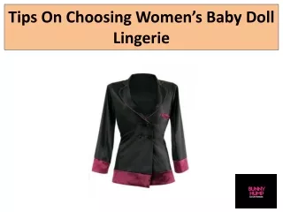 Tips On Choosing Women’s Baby Doll Lingerie