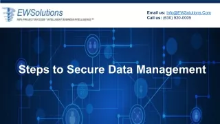 Important Steps to Secure Data Management