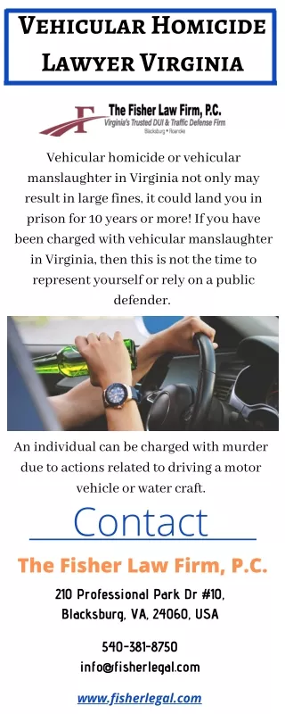 Vehicular Homicide Lawyer Virginia