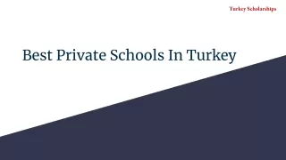 Best Private Schools In Turkey