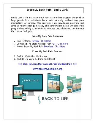 (PDF) Erase My Back Pain Exercises PDF Download: Emily Lark