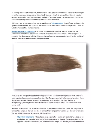 Pros and Cons of Hair Extensions - PSY Hair Extensions