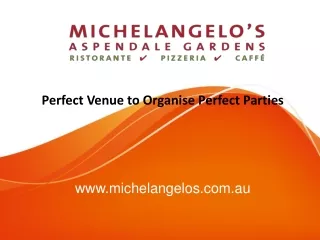 Michelangelos - Perfect Venue to Organise Perfect Parties