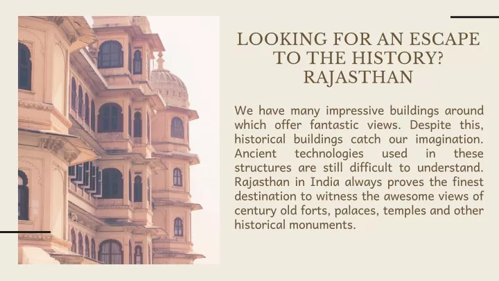 looking for an escape to the history rajasthan