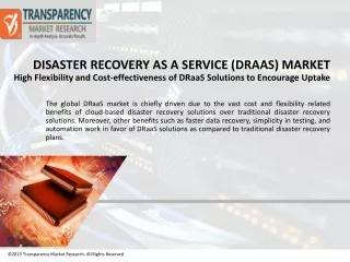 Disaster Recovery as a Service (DRaaS) Market Will Escalate Rapidly in the Near Future