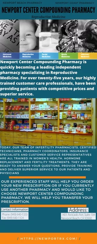 Reproductive Medicine |Newport beach pharmacy |Newport coast pharmacy