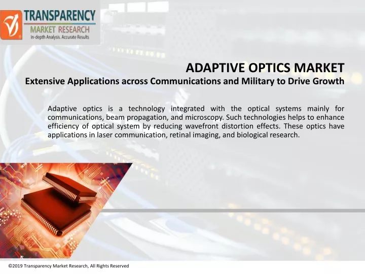 adaptive optics market extensive applications across communications and military to drive growth