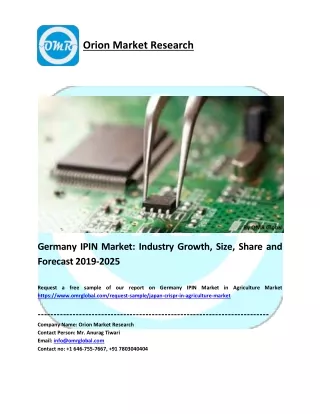 Germany IPIN Market Segmentation, Forecast, Market Analysis, Global Industry Size and Forecast 2019-2025