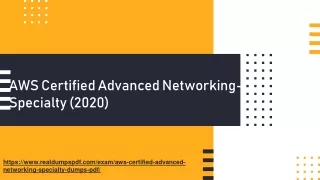 Actual AWS Certified Advanced Networking Specialty Dumps PDF, ANS-C00  Study Material