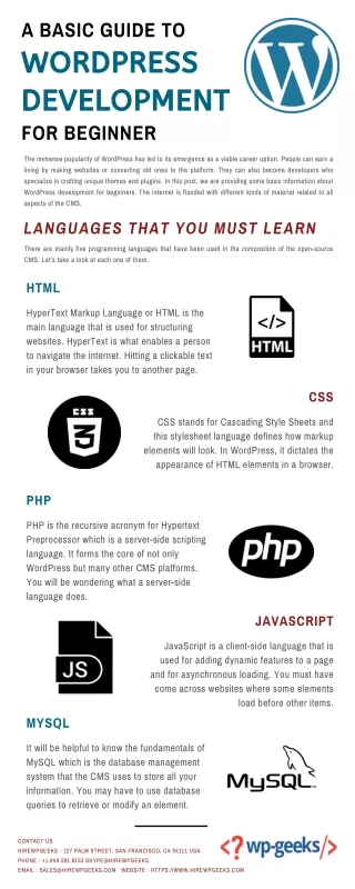 a basic guide to wordpress development