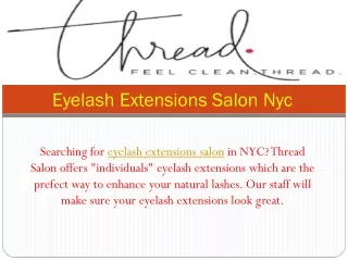 Eyelash Extensions Salon Nyc